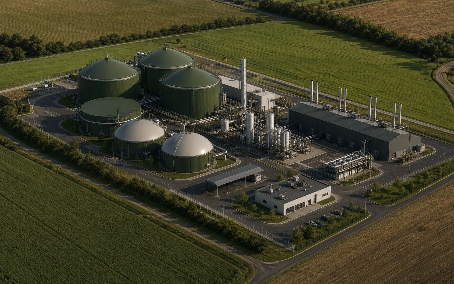 Vizualizace biometanové stanice pro oblast Wielkopolskie